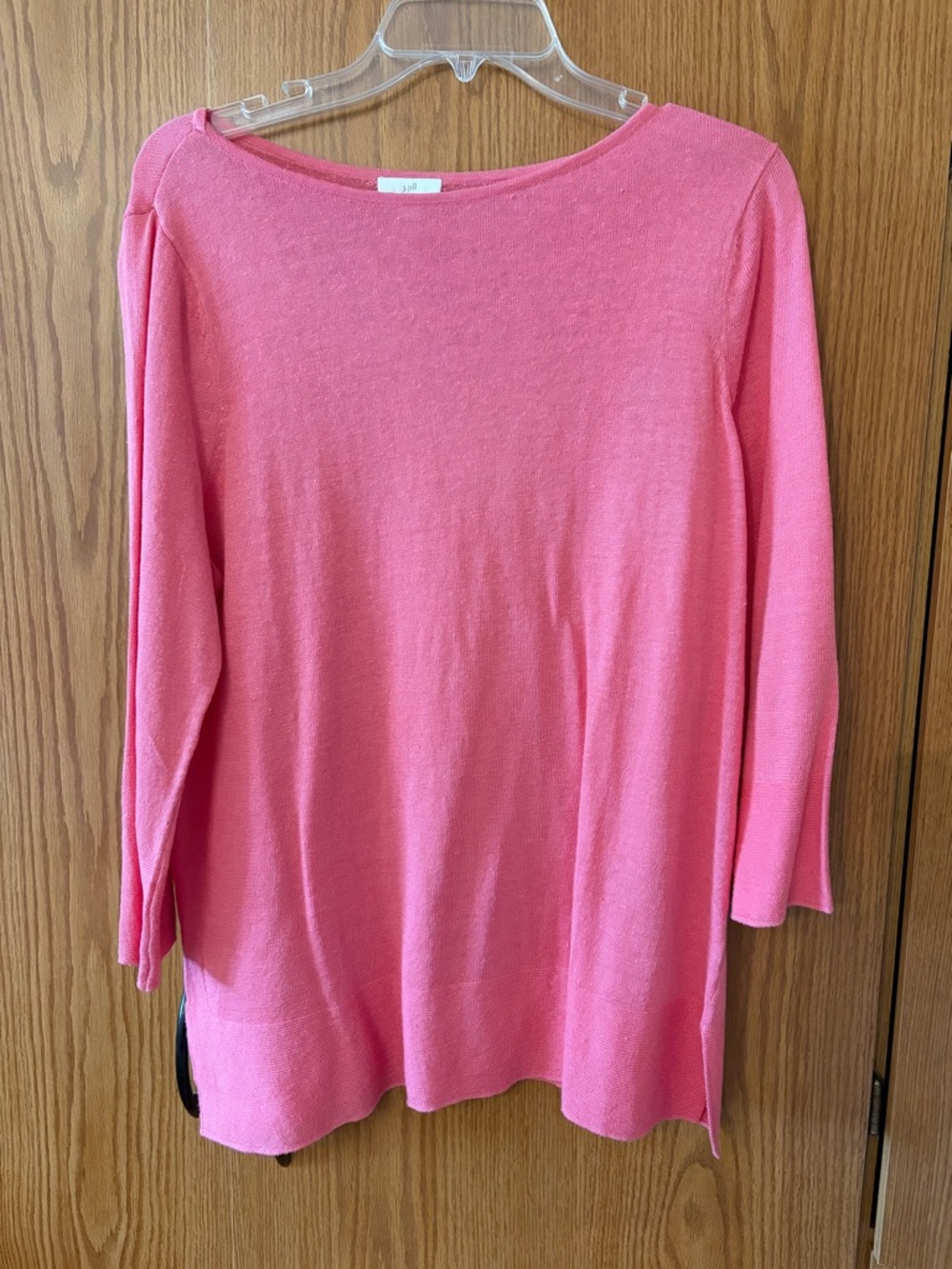 J.Jill Lightweight Pink Boatneck Sweater